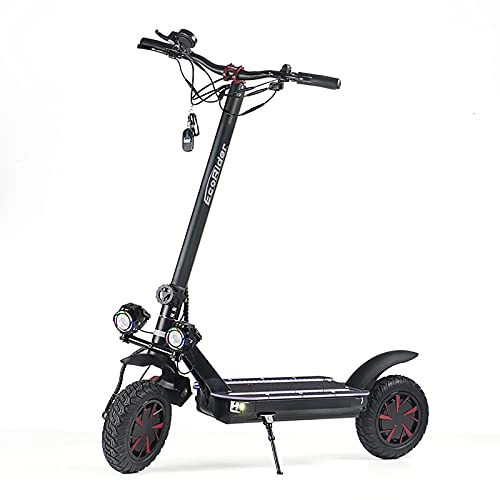 Electric Scooter : QQLK Folding Electric Scooter for Adults, 3600W Mini E Scooter with Seat, Double Disc Brake, Up to 70km / h