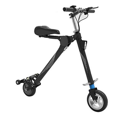 Electric Scooter : QW Electric Scooters Powerful 250W Motor, 20Km Long-Range Battery, Adjustable handle Height, Up to 18Km / h, Portable Folding Design Commuting Motorized Scooter, black OH