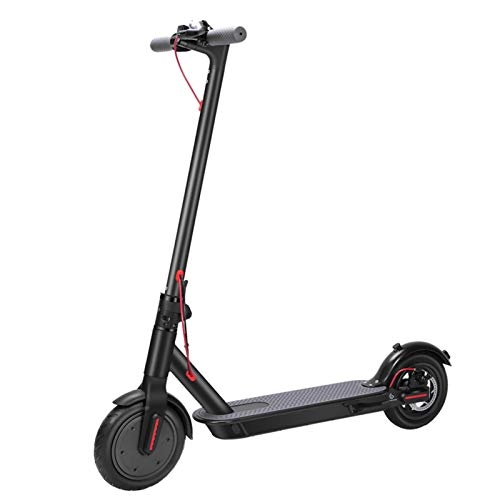 Electric Scooter : QWET Portable Electric Scooter, 25Km Maximum Stroke 250W Brushless Motor Dual Brake System Battery Car, 8.5 Inch Tires, 25KM, B