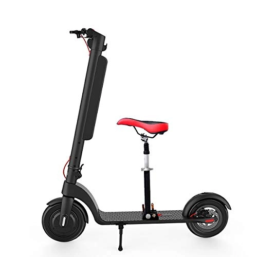 Electric Scooter : QXFJ 350W Electric Scooter Adult, 3 Speed Adjustable With Seat Maximum Speed 32km / H IP54 Waterproof 10-Inch Tires Maximum Endurance 100km Maximum Load 300KG