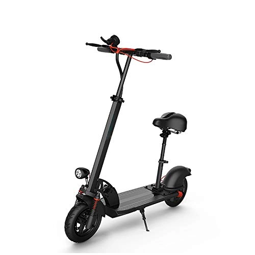 Electric Scooter : QXFJ Electric Scooter Adult, Maximum Speed 40km / H Foldable Adjustable Height Suitable For Short Trips Maximum Load 200kg 100km Endurance 10-Inch Pneumatic Tires