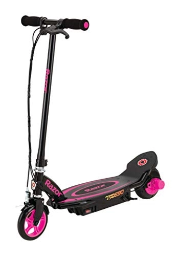 Electric Scooter : Razor Power Core E90 12 Volt Kids Electric Scooter - Pink, 81 x 33 x 84 cm; 9.6 Kilograms