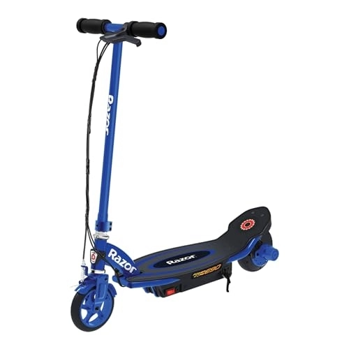 Electric Scooter : Razor Power Core E90 Electric Scooter, 12 Volt Scooter with 85-watt motor, for Ages 8+, up to 80 Minutes Ride Time, Blue