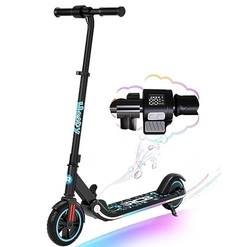 Electric Scooter : RCB Electric Scooter for Kids, 150W Motor, 3-Speed Modes, Max 9.3mph, LED Rainbow Light, 3-Height Adjustable, Foldable, LED Display, Electric Scooter for Kids 6-12 Years Old