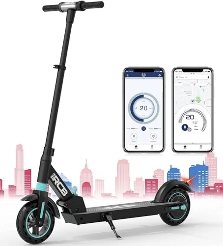 Electric Scooter : RCB Electric Scooter, Ultra Portable Electric Scooter with APP, Cruise Control, 3 Speed Mode, LCD Display, Innovative Folding Method, Electric Scooter Adult