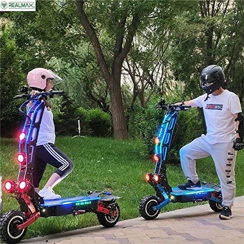 Electric Scooter : REALMAX 8000w / 72v Two Wheel 11in. Folding Off Road Electric Scooter FAST