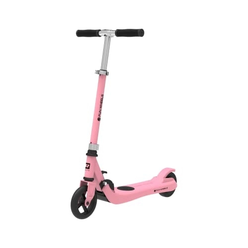 Electric Scooter : Rebel Electric scooter for children, fun wheels, pink, standard size