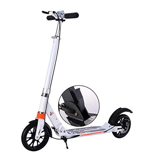 Electric Scooter : Relaxbx Unisex Adult Kick Scooters with Disc Brakes, Foldable Commuter Scooters with Big Wheels, Birthday Gifts for Women / Men / Teens / Kids, Up to 150kg, Non-Electric