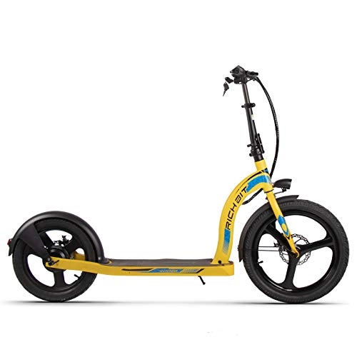 Electric Scooter : RICH BIT H100 Electric Kick Scooter 36V 350W 10.2Ah 20-16 inch Foldable City Scooter for Adults and Children (yellow)