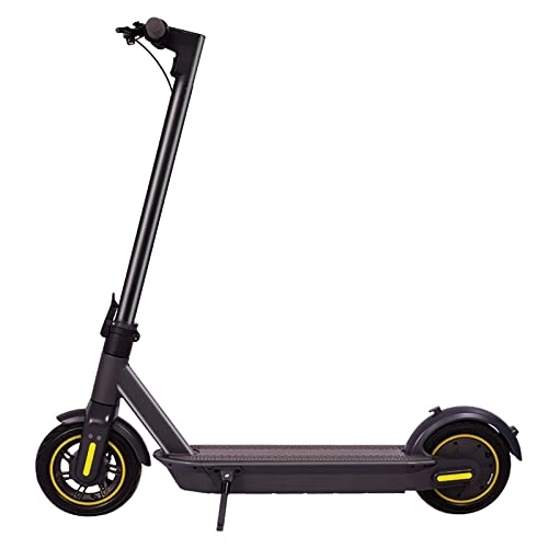 Electric Scooter : RPOLY Waterproof Foldable Electric Scooter Powerful, Electric Scooter for Commuting, 10" Pneumatic Tires, with LED Headlight (Color : Grey)