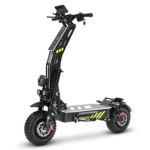 Electric Scooter : RZOGUWEX Electric Scooter, 60v40Ah Dual Motor 14 Inch Adult E-Scooter Fordable Off-Road Electric Scooter with Hydraulic Brake