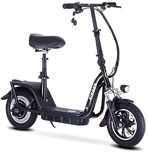 Electric Scooter : S7 ELECTRIC SCOOTER WITH SEAT AND BIGGER 10AH BATTERY - BLACK
