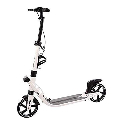 Electric Scooter : Scooter for Teenagers Scooter Bars, Adult Scooter, Scooter Wheels, Kick Folding Adult City with Bottle Holder, Portable Shock-Absorbing Kick with Hand Brake, Pu Wheel 100Kg Load, Non-Electric Kids Scoote