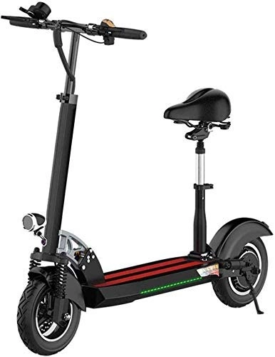 Electric Scooter : Scooters for Adults Electric Scooter Portable E-Scooter Rechargeable Scooter 10" Wheel With Folding Seat And Handle Foldable Kick Scooter For Adult And Teen (Color : 25to31miles)