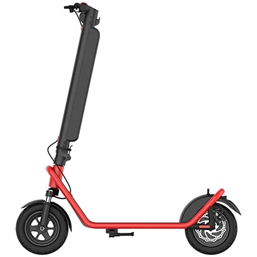 Electric Scooter : Scooters, Shock-absorbing Rear-drive Aluminum Scooter, Foldable, Red