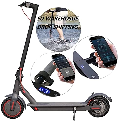 Electric Scooter : Skran 350W Electric E-Scooter with Powerful Battery & Scooter Motor, Lightweight and Foldable for Adults and Teenagers with Powerful Headlight & App Control