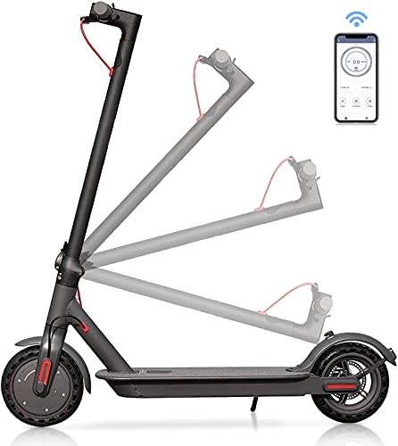 Electric Scooter : Skran 350W Electric Scooter, 10.4ah Up to 30km e scooter, Portable Folding Fast Electric Scooter, for Adults and Teenagers with Disc Brakes Electric Scooter, 21.7 Miles or 35km Long Range.