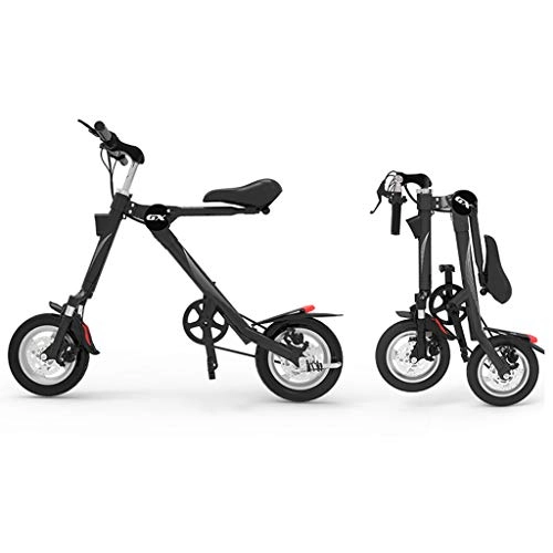 Electric Scooter : Small Folding Electric Bicycle Lithium Battery Assists Adult Two-wheeled Scooter Mini Ultra Light Battery Car