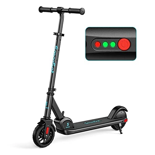 Electric Scooter : SmooSat E9 Electric Scooter for Kids, 2 Speed Modes Up to 10 mph, Visible Battery Level, Height Adjustable and Foldable, Electric Scooter for Kids 8+, Children's Gifts