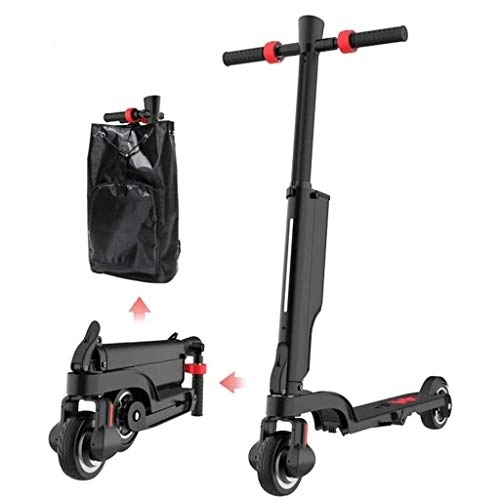 Electric Scooter : SRIMU Portable Electric Scooter, Foldable Scooter with LCD Display 250W Brushless Motor Removable Battery and USB Charger City Commuters