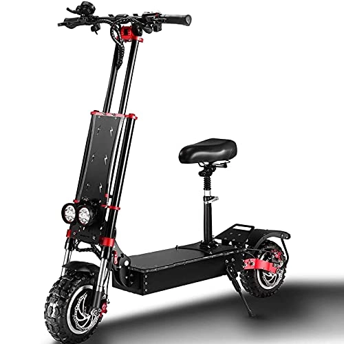 Electric Scooter : SUYUDD Electric Scooter Adult Fast Off Road Scooter 85 Km / h 5600W Dual Motor 11in Explosionproof Tire 60V 42AH Maximum Load 400 Kg Hydraulic Disc Brakes