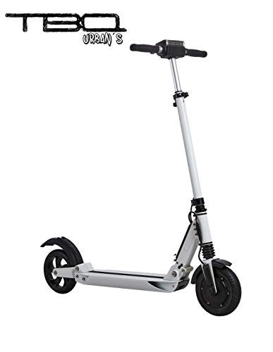 Electric Scooter : TBQ Urbans Ultralight White Electric Scooter 250W, Child and Adult, Adjustable Height, 25 km / h.