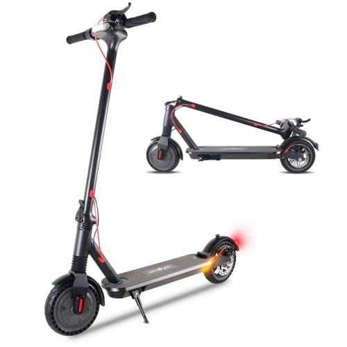 Electric Scooter : TOEU Electric Scooter Adults, Windgoo M12 E Scooter Max Speed 25km / h, Long Range 20KM, 8.5" Foldable Electric Scooter 3 Speed Mode, 36V / 6Ah, Portable, Super Gifts