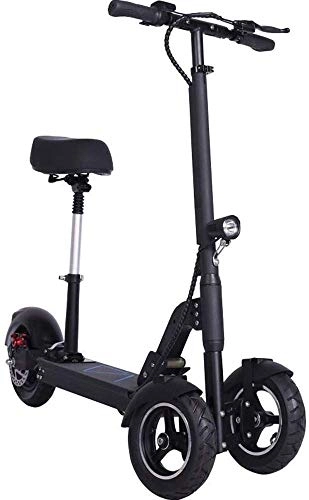 Electric Scooter : TONGS Electric Bike Adult 3-Wheeled Electric Scooter Folding Battery Car Mini Pedal Bicycle Easy to Operate / Black / 100km