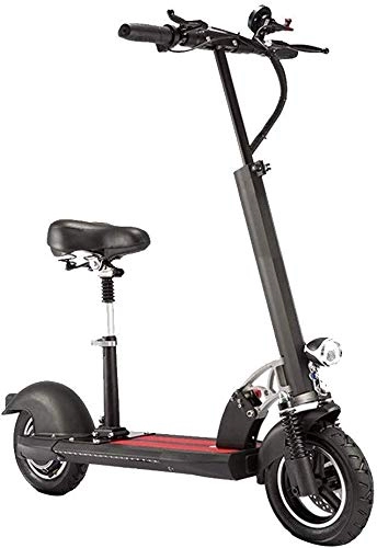 Electric Scooter : TONGS Electric Bike Folding Electric Scooter Adult 2-Wheeled Explosion-Proof Tire Double Disc Brake Bicycle Environmentally Friendly / Black / 30KM