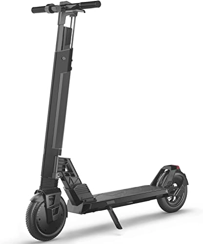 Electric Scooter : Troxus Electric Scooter for Adults, 15.5 MPH & 34 Miles Long-Range, 2 Batteries, Folding Electric Scooter for Adults with 350W Motor, 8.5 inch Solid Tire, Commute and Travel