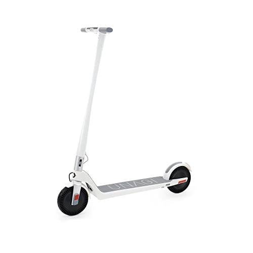 Electric Scooter : UNAGI + Free Thousand Helmet - Model One E500 Electric Scooter - Lightweight E Scooter - Dual Motor Electric Scooters Adult - Durable Adult Electric Scooter with "One Click" Folding (White)