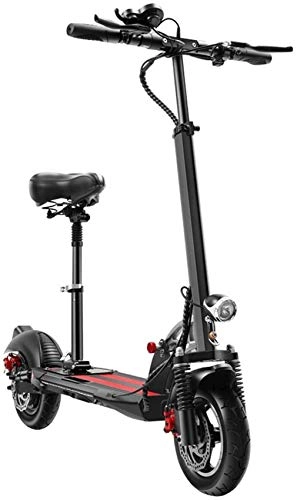 Electric Scooter : UYZ Folding Electric Kick Scooter, Portable Electric Scooter 2-Wheeled Small Travel Mini Scooter LED Lights Front Fork Shock Absorption Suitable for Young Men and Women