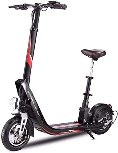 Electric Scooter : UYZ Scooters Electric Scooter, Foldable Electric Scooter, 400W Brushless Motor, 10'' Air Filled Tires, Max Speed 25Km / H, Electric Kick Scooter for Adult with Lights and Display, Black, 35~40Km