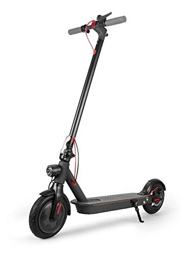 Electric Scooter : Velosso Electric Pro Scooter Folding E Scooter for Adult, 200W Motor, 3 Speed Modes Up to 23km / h, LCD Display, Maximum Load 100kg, 8.5 Inch Pneumatic Tire, Dual Brake, Front Flash Light (F3 Black)