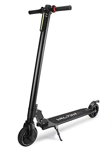 Electric Scooter : Velosso Electric Scooter Folding E Scooter for Adult, 250w Motor, 3 Speed Modes Up to 20km / h, LCD Display, Maximum Load 100kg, 6 Inch Pneumatic Tire, Dual Brake, Front Flash Light (VT6 - Black)