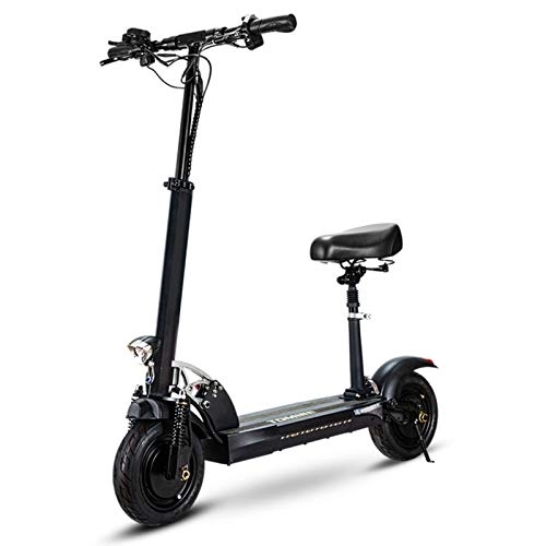 Electric Scooter : Vests Performance Electric Scooter 10 Inch 48V Dual Shock Absorber Dual Disc Brake Aluminum Alloy Foldable Electric Portable Waterproof Electric Scooter for Adults