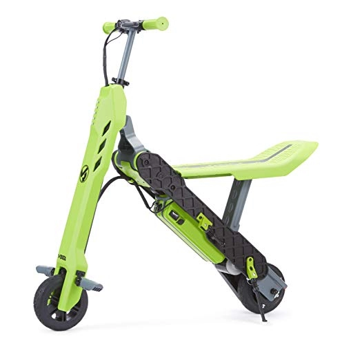 Electric Scooter : VIRO Rides 646089 Vega Transforming 2-in-1 Electric Scooter & Mini Bike for Children-Stylish & Powerful-Rechargeable Battery, Green, Scooter