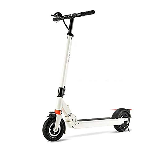 Electric Scooter : WEIJINGRIHUA Electric Scooter For Adult, Town And City Commuter With Lightweight Folding Frame (Color : White)