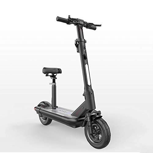 Electric Scooter : WEIJINGRIHUA Electric Scooter For Adult, Town And City Commuter With Lightweight Folding Frame Vehicle Weight About 22kg (Color : Black)