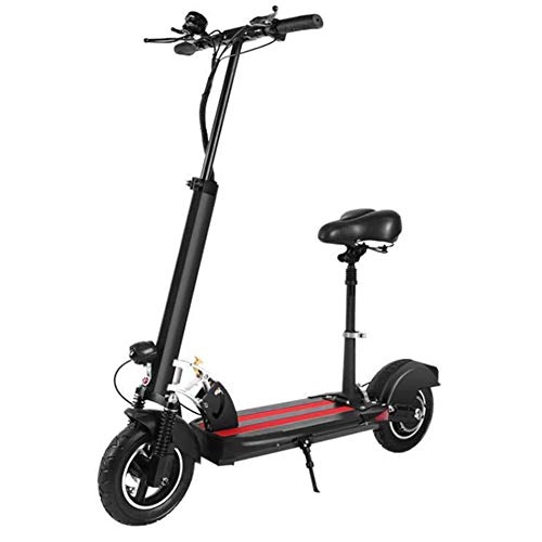 Electric Scooter : WLDOCA Electric Scooter for Adults, Long-Range Battery 500w Motor, with Adjustable and Removeable Seat, Easy Folding & Carry Design E-Scooter with Display