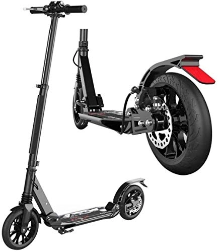 Electric Scooter : XBSLJ Electric Scooter, with Disc Handbrake with Big Wheels Dual Suspension Folding Commuter Scooter Non-electric Adults Teens