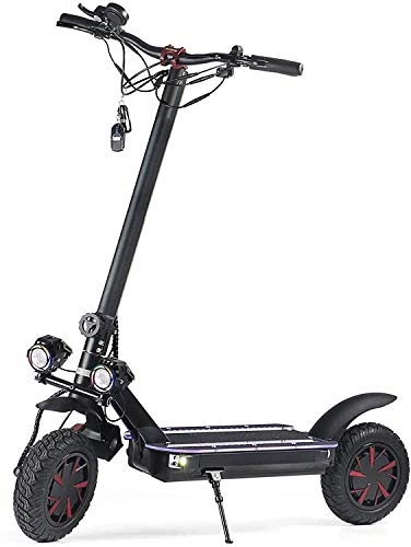 Electric Scooter : XINHUI Electric Scooter 3600W Dual Motor Max Speed 75Km / Dual LED Headlights 10-Inch Off-Road Tire Foldable Commuting Scooter with 60V Battery