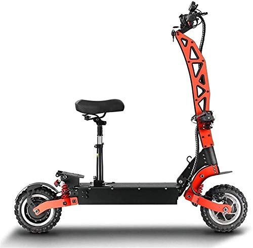 Electric Scooter : XINHUI Electric Scooter Adult 5600W with Seat High Standard Electric Scooter with Dual Motor Max Speed 85Km / H 11Inch Off-Road with 60V 30AH Lithium Battery
