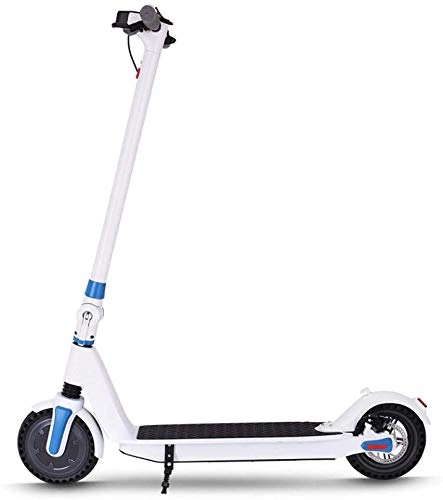 Electric Scooter : XINHUI Electric Scooter Adult Folding 8.5 Inch Urban Scooter, White