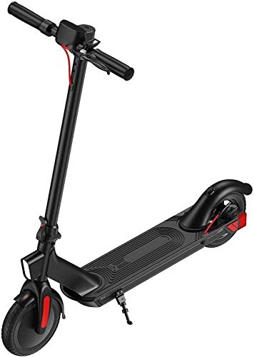 Electric Scooter : XINHUI Electric Scooter Adult Portable Foldable Electric Scooter, Speed 25 Km / H, 8.5 Inch Solid Rubber Tires, Long Distance 25 Km Electric Scooter