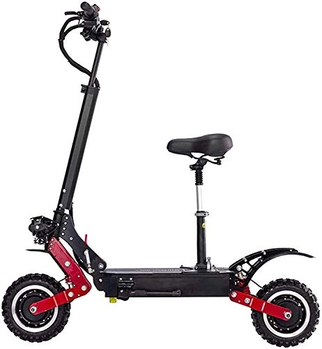 Electric Scooter : XINHUI Electric Scooters Adult 5600W Motor Max Speed 85Km / H Double Drive 11 Inch Off-Road Tire Folding Commuting Scooter with 60V Battery, 60V28.6Ah