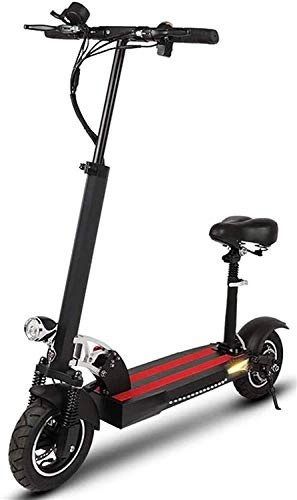 Electric Scooter : XINHUI Electric Scooters Adults, 500W Motor, 45Km Long Range, 40Kmh Folding E Scooters with Seat And Electronic Horn LCD Display Screen, LED Turn Signal