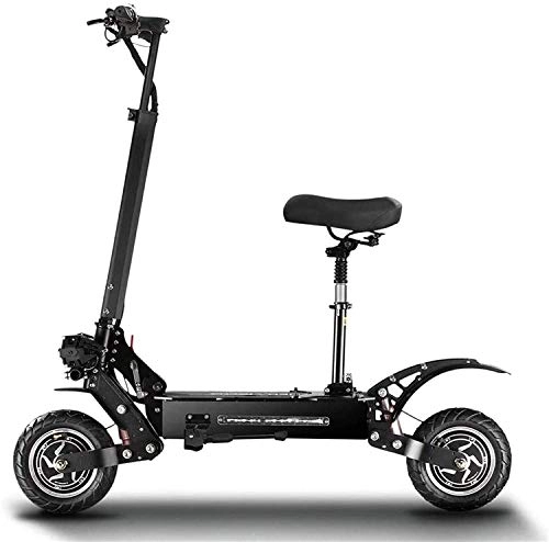 Electric Scooter : XINHUI Folding Electric Scooters for Adults, 5400W Dual Drive High-Speed Off-Road High Power, C-Type Front Fork Hydraulic Shock Absorber