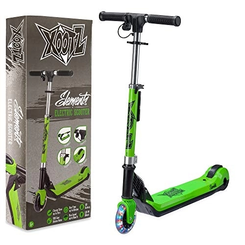 Electric Scooter : Xootz ElementsElectric Scooter | Kids Foldable Scooter, LED Light Up Wheel and Collapsible Handlebars, Age 6+, Multiple Colours
