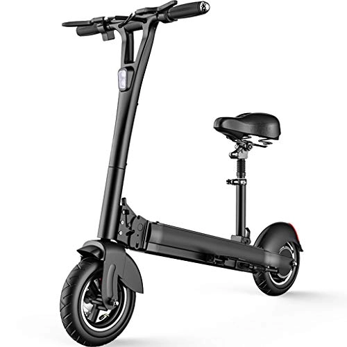 Electric Scooter : XZBYX Electric Scooter Foldable Adult Generation Driver Assisted Bicycle Mini Small Electric Battery Car, Battery 10.4AH, Top Speed 18Km / H (100 * 110CM)